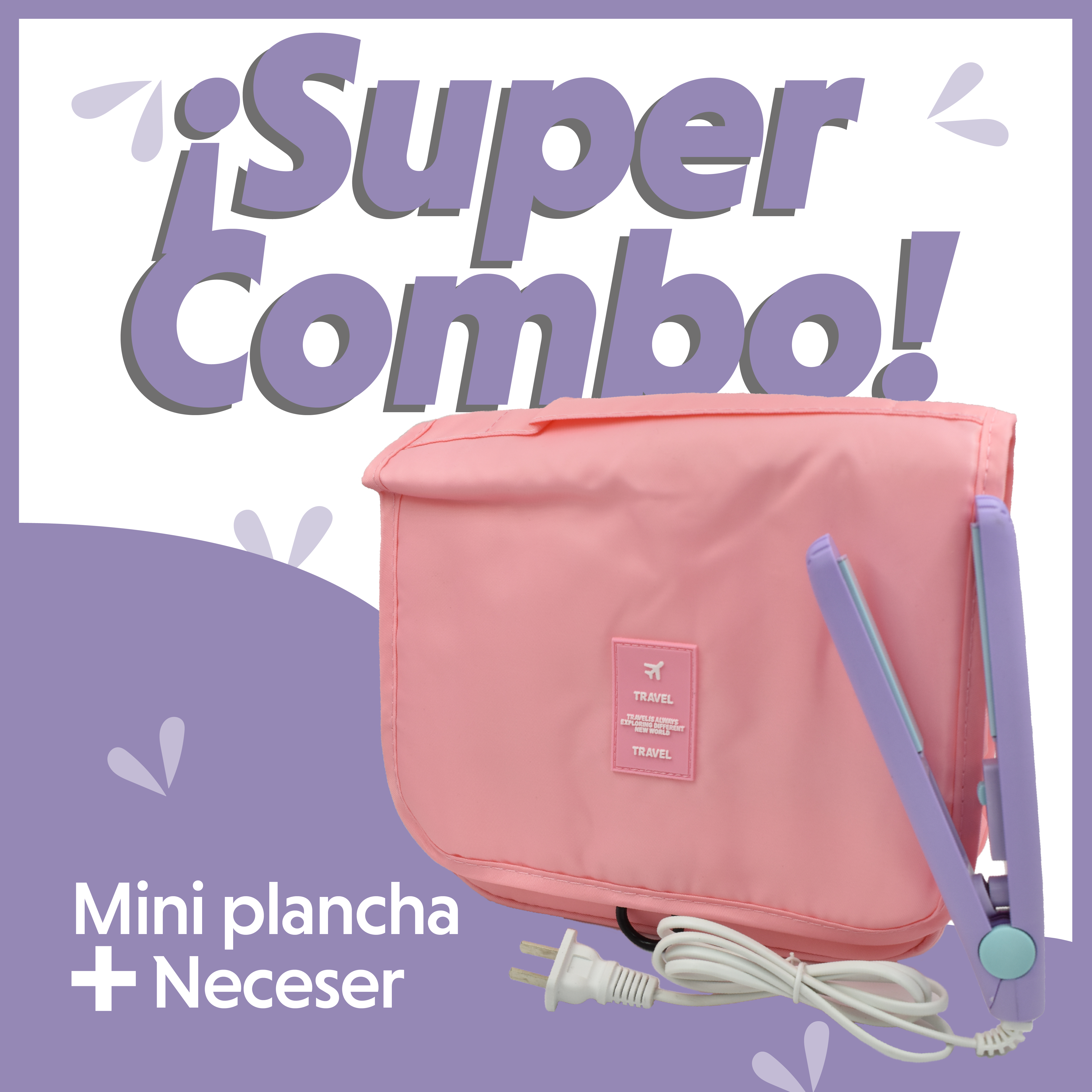 COMBO PREMIUM PLANCHA MINI + NECESER